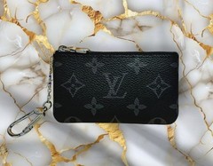 Louis Vuitton Monogram Key Pouch / Pochette Clés Coin Purse Black