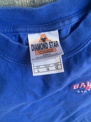 Diamond Star Mens Vintage Blue Bally’s Logo Las Vegas Short Sleeves Tee Large