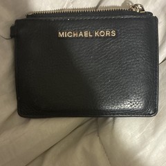 Michael Kors Women’s Black Solid Logo Zip Wallet with Coin Pouch
