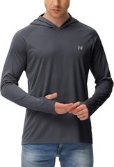 Men’s Sun Hoodie UPF 50+ Long Sleeve Fishing Rash Guard Quick Dry