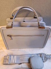 NEW STEVE MADDEN BLUE GLAZE BMATEO TOTE/CROSSBODY SATCHEL BAG W COIN CASE