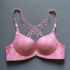 Women Sexy Front Closure Bra Gather Lingerie Push Up Bra Ultimates Bras Leopard