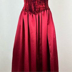 Jessica McClintock x Cache 90’s Vintage Velvet Satin Dress Size 10 Whimsygoth