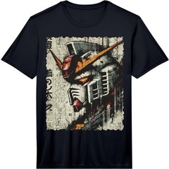 Japanese Mecha Robot Head Vintage Anime Art Men Performance T-Shirt