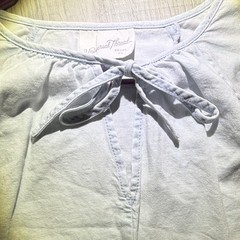Universal Thread Goods Co. Cotton Woven Peasant Blouse Round Neck Long Sleeve