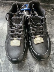 Dr. Scholls Shoes Womens 8 Wide Aspire Sneakers Black Leather Lace Up Low Top
