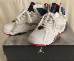 NIKE Sneakers 304775 171 AIR JORDAN 7 RETRO OLYMPIC US7.5 JP25.5cm New Unused