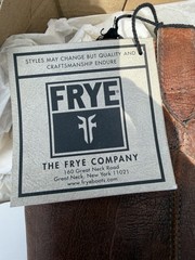 Frye Women’s Brown Leather Knee High Riding Boot US 8.5 Logo New in Box