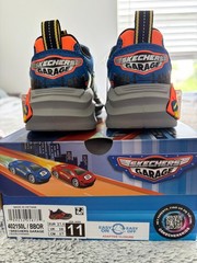 Skechers Garage Kids Shoes Size 11 Blue & Orange