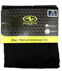 Athletic Works Youth Waffle Thermal Layering Underwear Set, Black – Choose Size