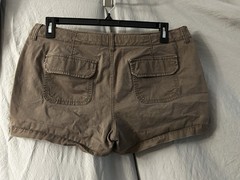 Old Navy Favorite Khakis Perfect 3.5in Shorts Womens 14 Brown Chino Low Rise