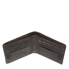Real And Handmade Ostrich Leather Skin Bifold Wallet Men’s Dark Brown