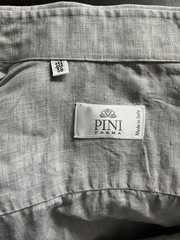 Pini Parma Linen Light Gray Shirt (chest 39, neck 15 1/2)