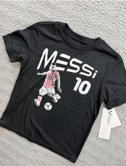 Messi Soccer Shirt Boys Youth XS Black Graphic 10 Player Tee New With Tags
