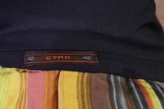 ETRO MILANO Navy Blue Notched Three Button Single Breast Blazer Jacket Size 50