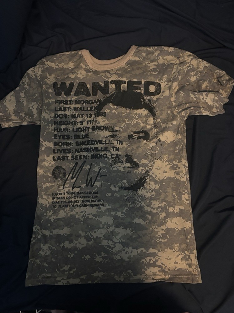 Morgan Wallen Camo Wanted Shirt BRAND NEW Men’s Medium