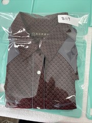 Roper Western Pearl Snap Shirt W/M Geometric Chocolate Brown Rodeo Rockabilly