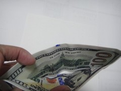 Newest 100 dollar bill wallet bifold ultra thin card holder