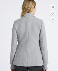 Free Assembly Women’s M Gray Single-Breasted One-Button Sweater Blazer Lined