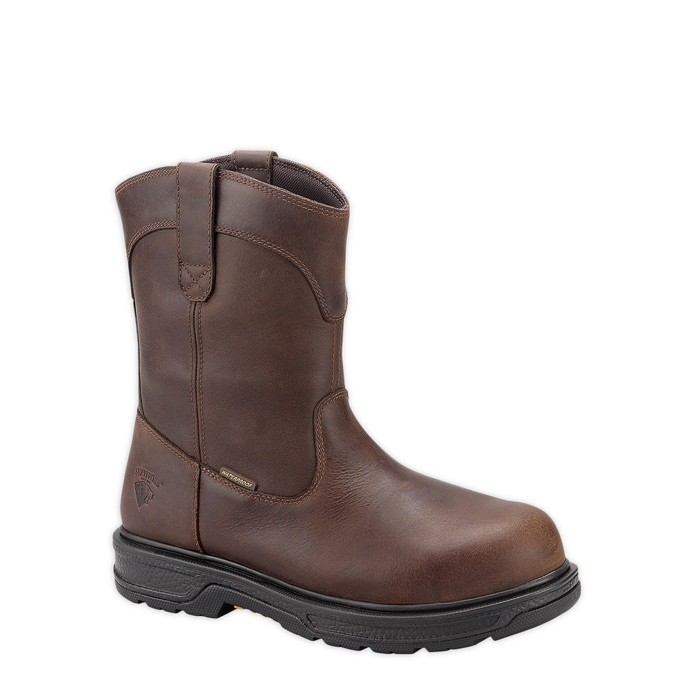 Herman Survivors Men’s Plower Waterproof Pull-On Steel Toe Work Boots: 11-13
