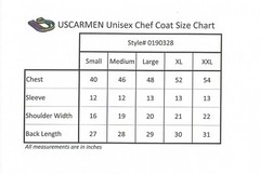 UScarmen Unisex Classic Short Sleeve Chef Coat Jacket 0190328 White Black