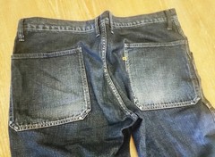 45 rpm denim pants, Indigo dyeing, vintage, Made in Japan, size-33, Hand made