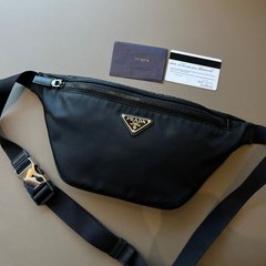 Prada Nero Black Tessuto Nylon Waist Belt Bag Crossbody Fanny Pack