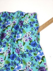 National Vintage 100% Viscose Rayon Purple And Blue Floral Lily Skirt Women’s 3X