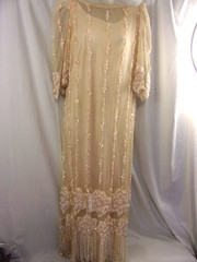 Exquisite Vintage Sheer Lace & Pearl Blush Gown By Digna Yero 8 Amazing