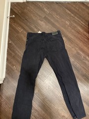 Brioni Men’s Slim Fitted Dark Wash Blue Stretch Denim Jeans 5-Pocket Mid Rise