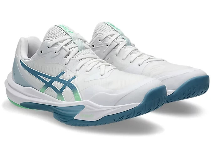 ASICS SKY ELITE FF 3 1051A080 106 White Saba Blue Volleyball Shoes