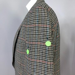 Ermenegildo Zegna Tessuto Houndstooth 44 Wool Sport Coat Beige Black PLS READ