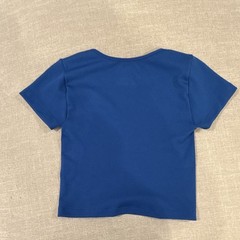 rue21 Blue Solid Knit Stretch V-Neck Short Sleeve T-Shirt Women’s M
