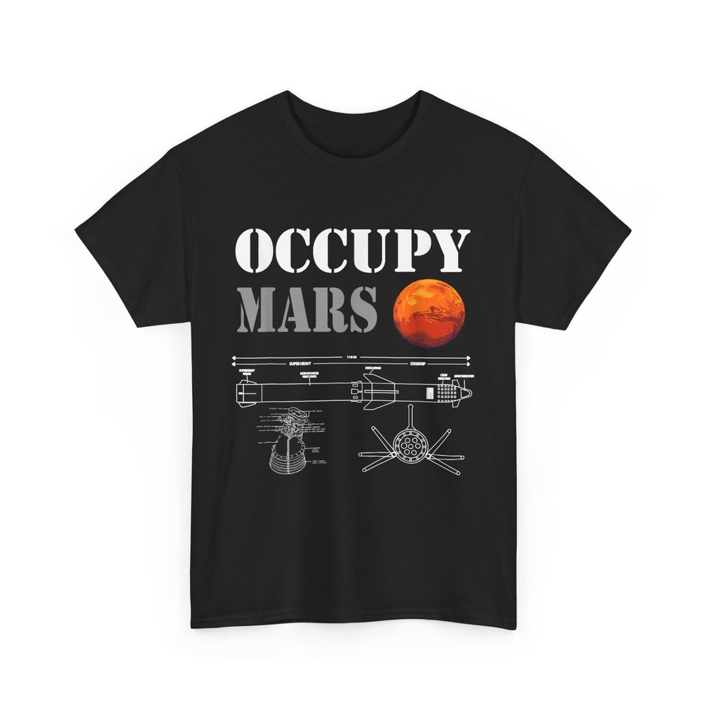 HOT Occupy Mars Space Shirt, Occupy Mars starship rocket T-Shirt
