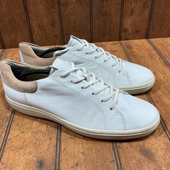 Ecco SOFT 7 Street Sneakers Shoes White Leather Comfort Mens Size EU 47-13/13.5