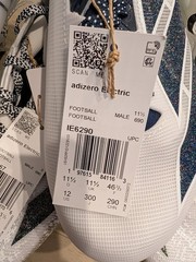 adidas Adizero Electric IE6290 Football Cleats White Navy sz 12
