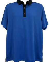 Rhone Golf Sport Polo Shirt Blue Black Colar Pl Men’s SZ S UPF Wicking Anti Odor