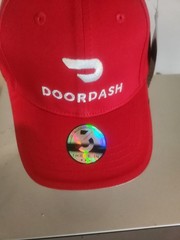 Doordash Delivery Employee RED Baseball Hat Cap Adult Adjustable Uniform