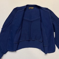 Geiger Navy Blue 100% Pure Wool Cardigan Sweater Made in Austria 38 S/M