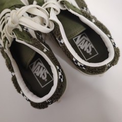 Vans Old Skool Green Suede Check Loden Skateboard Tufted Shoes Size M5/W 6.5