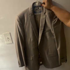 Hart Schaffner Marx Men’s Gray 2-Piece Wool Worsted Suit 42R 36×32