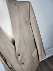 Chaps Mens Sz 46L Biege Color Poly Rayon Blend Sport Coat S36