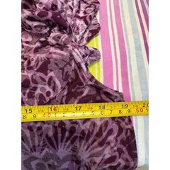 INC International Concepts Y2K Purple Paisley Floral Blouse Ruffle Cap Sleeve L