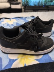 Nike Air Force 1 Low Black and Blue Sneakers- size 10