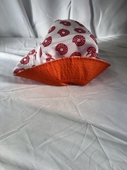 Dunkin’ Donuts Reversible Bucket Hat Orange White Donut Print Logo Promo – NEW!