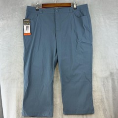 Eddie Bauer Outdoor Tech Capri Pants Womens 16 Blue Stretch StormRepel UPF 50