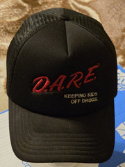D.A.R.E. *Keeping Kids Off Drugs*Trucker Snapback Cap/Hat Black