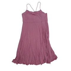 Halara Mauve Pink Cami Midi Dress Lace Up Back Side Slit Built In Bra New