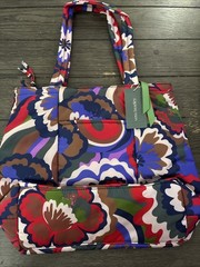 Vera Bradley Orange Manor Paisley Quilted Small Tote Bag Ultralight NWT