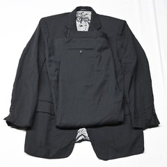 Axcess 42R 36×30 Black Stripe 100% Wool Mens Coat Jacket Pants Suit
